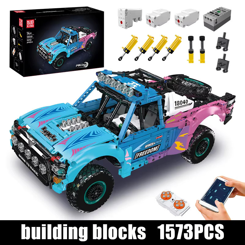 Mould King 18040 Technischer RC-LKW mit Luftfederung, Trophy Truck Bausatz - Bild 6