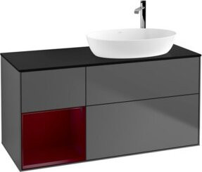 V&B Waschtischunterschrank Finion Wandbeleuchtung in Anthrazit, Breite: 120 cm - Bild 1