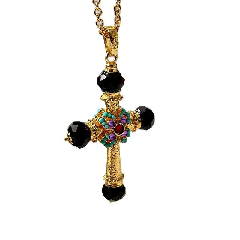 DINGABIYU Halskette, Vintage, Türkis, Diamant, Kristall, Gold - Bild 5
