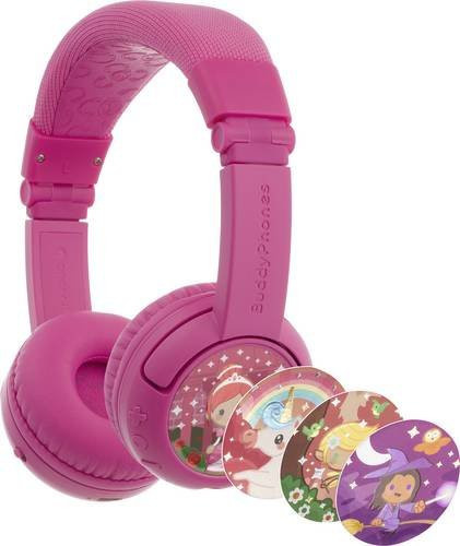 Onanoff BuddyPhones On Ear Bluetooth Headset für Kinder in Pink mit Lautstärkebegrenzung und faltbarer Bauweise - Bild 1