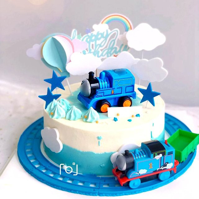 Alivparty Eisenbahn Zug Kuchen Topper für Geburtstag und Baby Shower Dekoration - Bild 1
