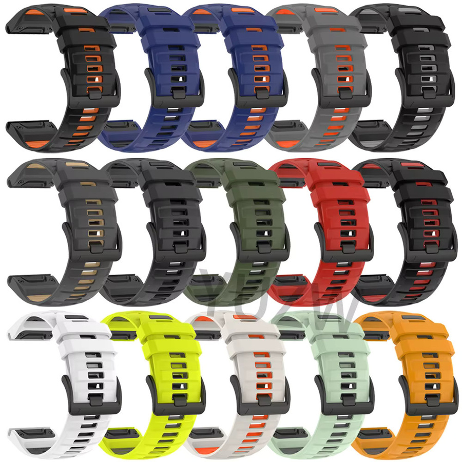 Uhrenarmband Silikon, zweifarbig, 22 mm, 26 mm, Unisex - Bild 3