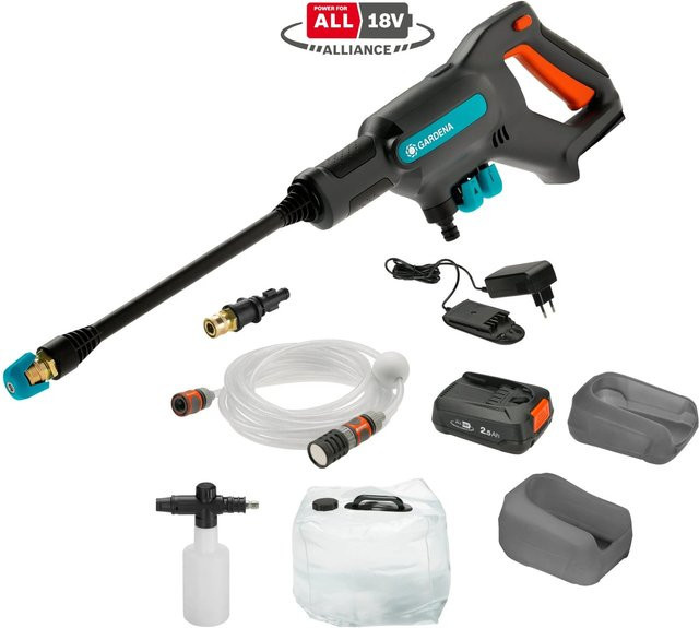 Gardena AquaClean 24/18V Akku-Mitteldruckreiniger Ready-To-Use Set mit POWER FOR ALL Akku - Bild 2