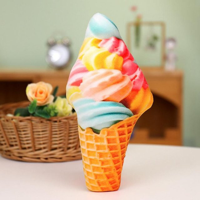 Yiran Health & Beauty Eiscreme Plüschkissen, Stofftier, Bunt / Mehrfarbig - Bild 1