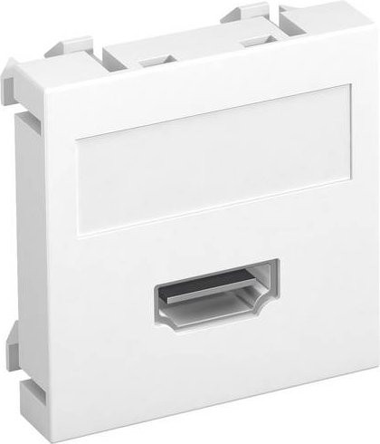 OBO Bettermann Multimediaträger HDMI MTG-HD S RW1 in Weiß, B/T: 4,5 x 4,5 cm - Bild 1