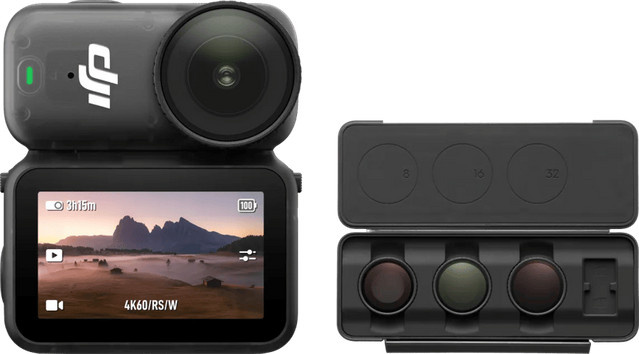 DJI Osmo Nano Action Camera in Schwarz mit 128GB Speicher und ND-Filter-Set (8/16/32) sowie 1/1,3-Zoll-Sensor - Bild 1