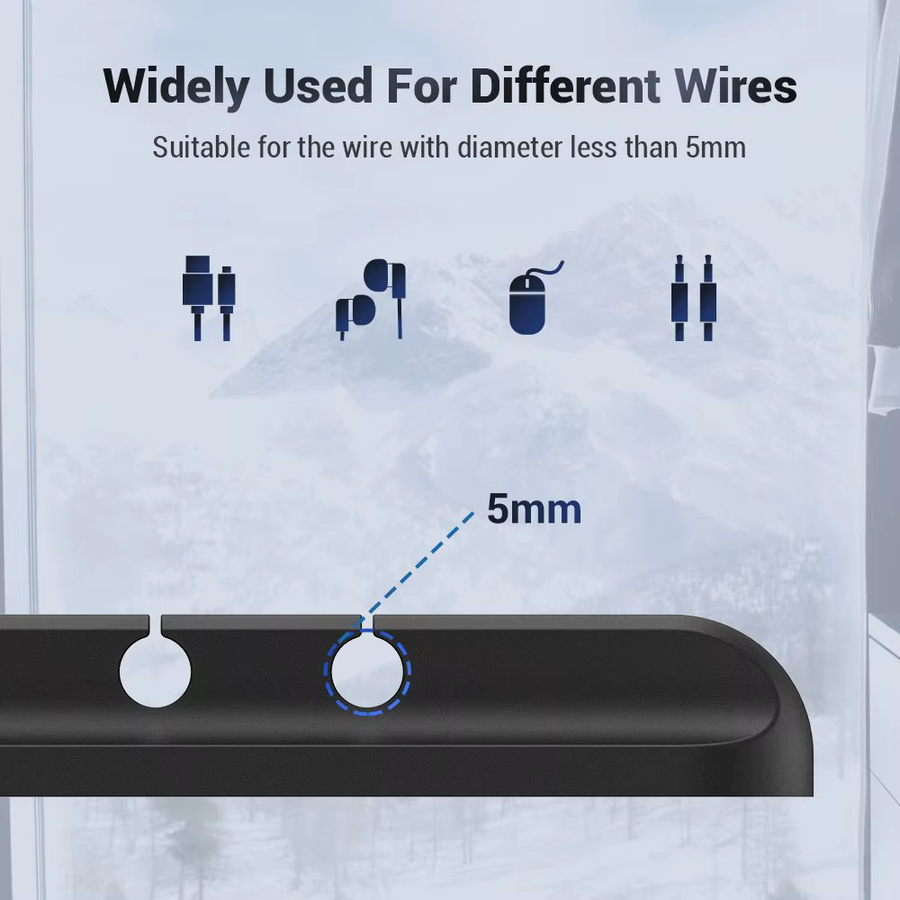 TOPK L16 Kabel-Organizer aus Silikon in Schwarz für Schreibtisch und USB-Kabelmanagement - Bild 3