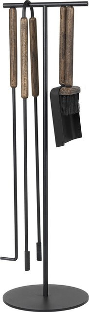Blomus Kaminbesteck ASHI Set 5-teilig aus Stahl und Eiche in Brown Oak - Bild 1