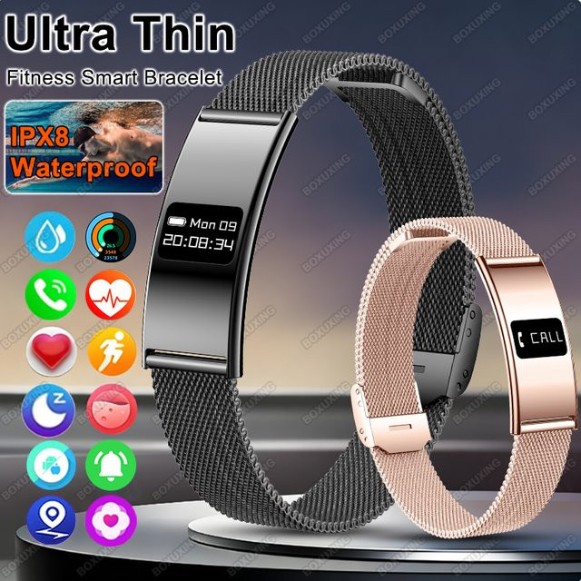 BOXUXING Fitness Tracker Smartband für Herren in Schwarz mit GPS, Herzfrequenzmessung, Schlafüberwachung und 10ATM Wasserdichtigkeit, kompatibel mit iOS und Android - Bild 1