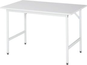 Rau ESD-Arbeitstisch Jerry höhenverstellbar, lichtgrau, B/T/H: 125 x 80 x 80-85 cm - Bild 1