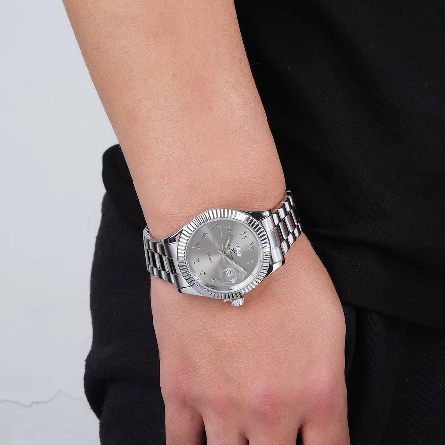 RICECGO Armbanduhr Edelstahl, Schwarz, Herren, Analoguhr - Bild 2