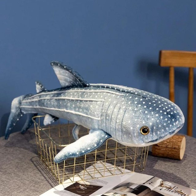 Yiran Health & Beauty Haifisch-Stofftier, Blau, 60cm, Plüschkissen - Bild 1