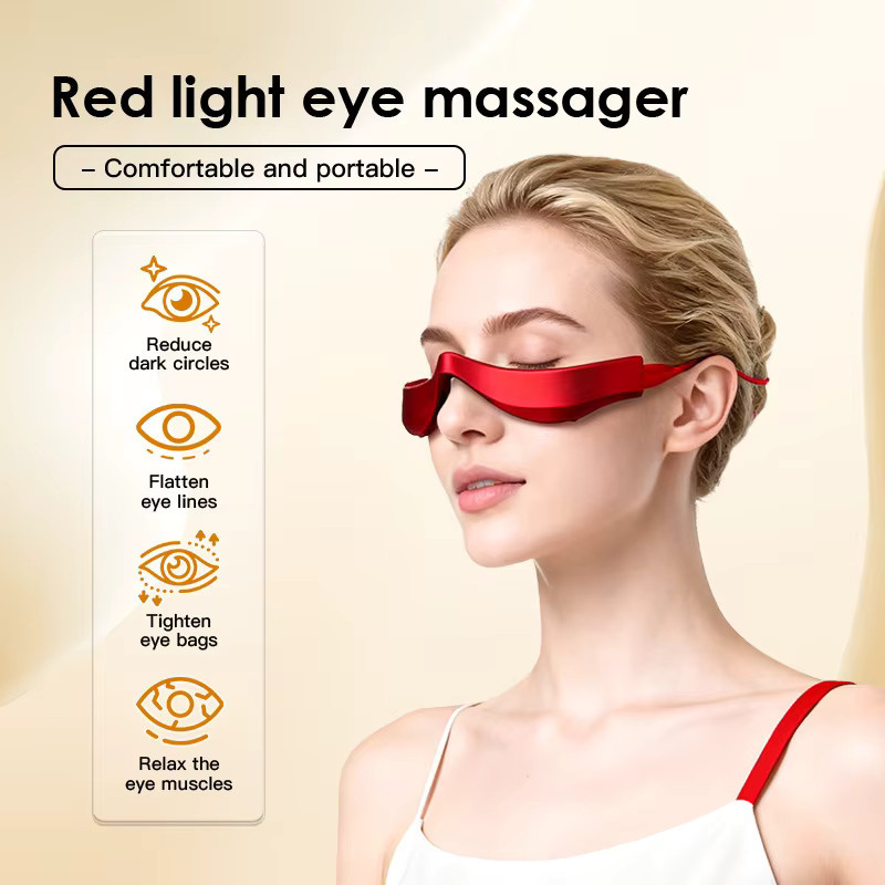 pyeeyan Elektrische Augenmassagebrille, EMS Rotlichttherapie, Unisex - Bild 3