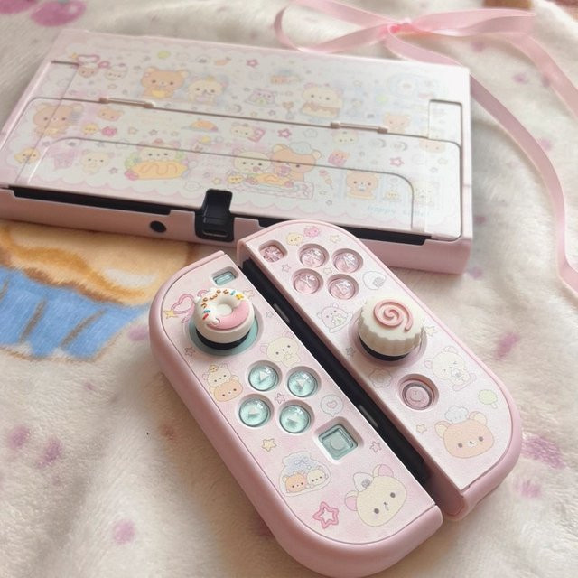Rilakkuma Schutzhülle für Nintendo Switch, OLED und Lite in Rosa - Bild 1