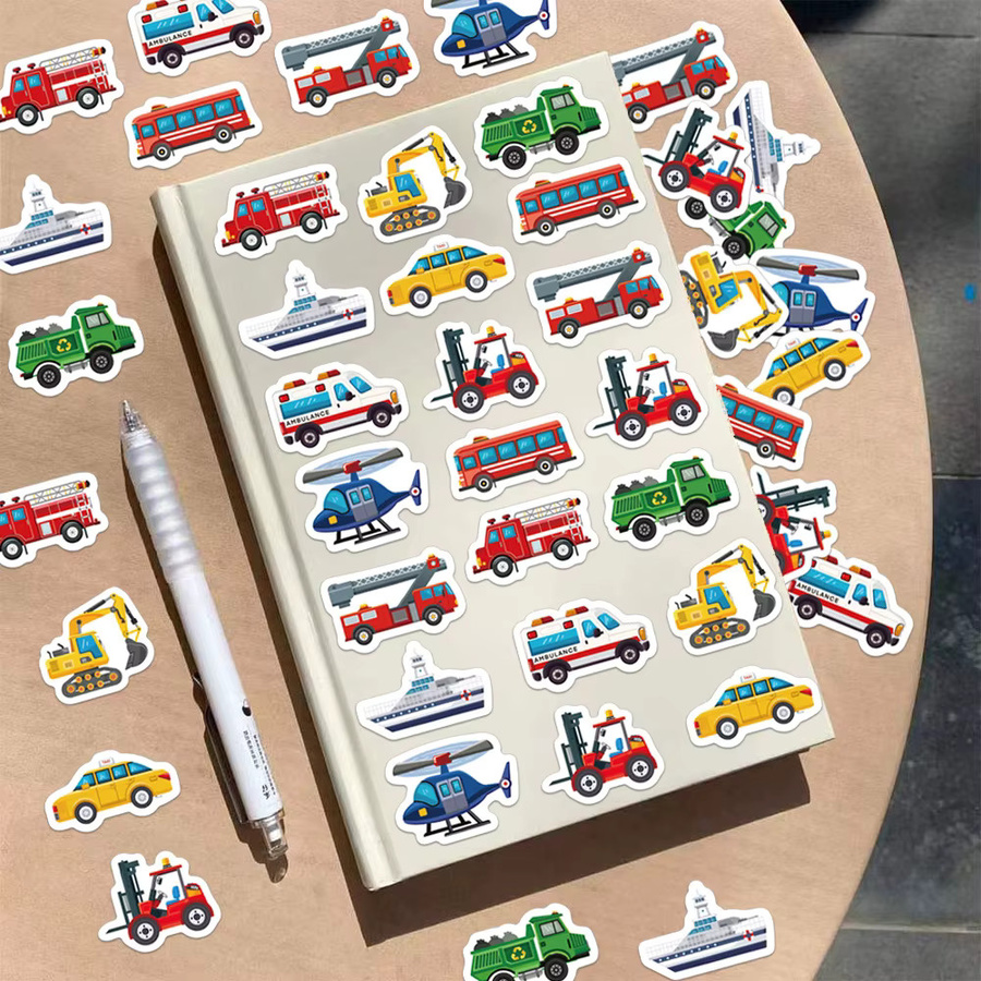 Charile LKW- und Baufahrzeug-Aufkleber-Rolle, 500 Stück, multicolor - Bild 3
