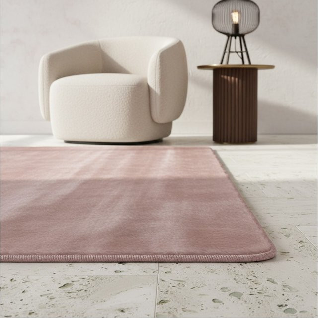 Waschbarer Kurzflorteppich ISAR von Kadima Design, einfarbig, Rosa, B: 200 cm, T: 280 cm - Bild 1