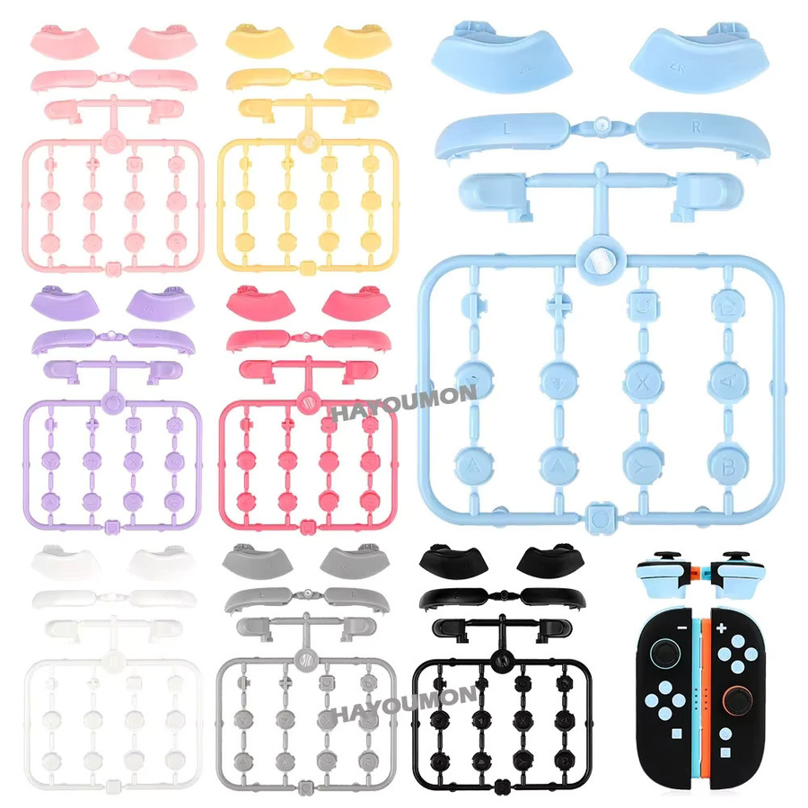 Hayoumon Komplettes Tastenset für Nintendo Switch 2 in 8 Farben inklusive ABXY, D-Pad, C, Home, Release und Trigger-Tasten als Reparaturteil und Zubehör - Bild 1