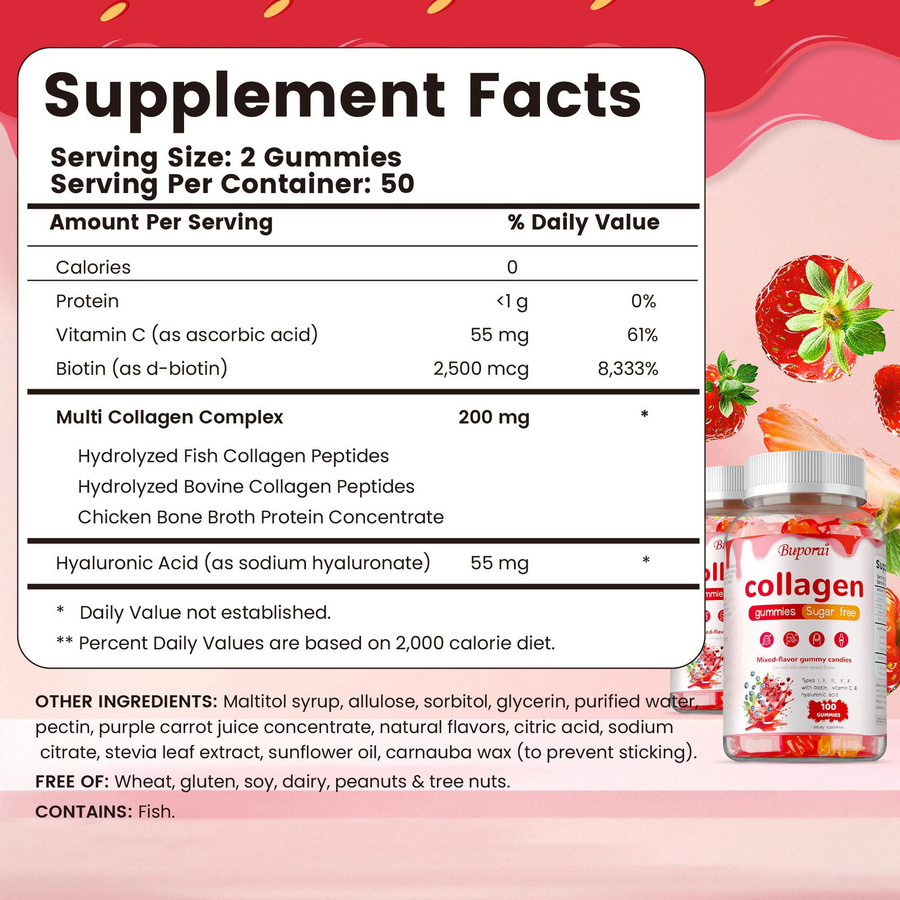 Buporai Vitamin C Extrakt Gummibärchen, Unisex - Bild 5