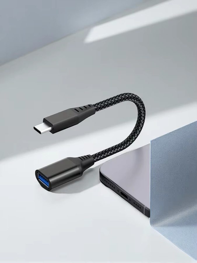 LAIHONEN USB-C OTG-Adapter Schwarz mit USB 3.0 Typ-C für Handys und PC, 5Gbps Hochgeschwindigkeit zur Verbindung von USB-Sticks, Maus, Tastatur und Kartenlesern - Bild 7