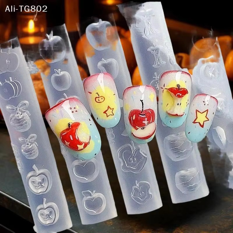 Neosfg Nagelform 3D Silikon, DIY Frucht-Design, Transparent - Bild 1