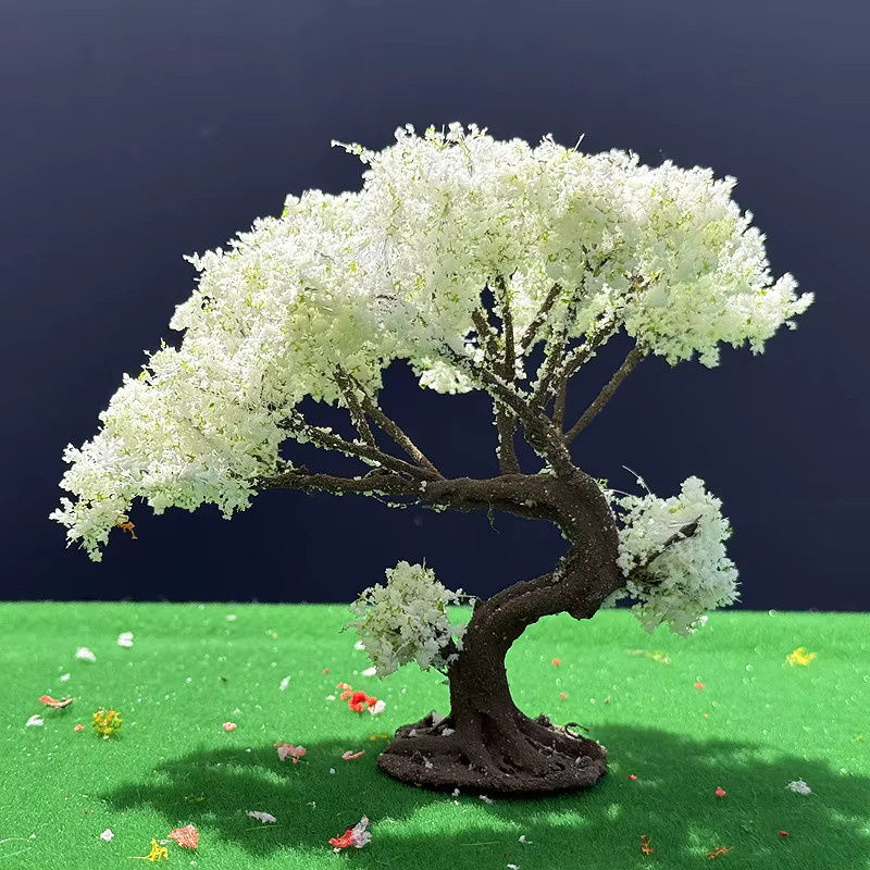 FunTrying Zedernbaum, Modell für Miniatur-Landschaften, grün-weiß, Metall - Bild 1