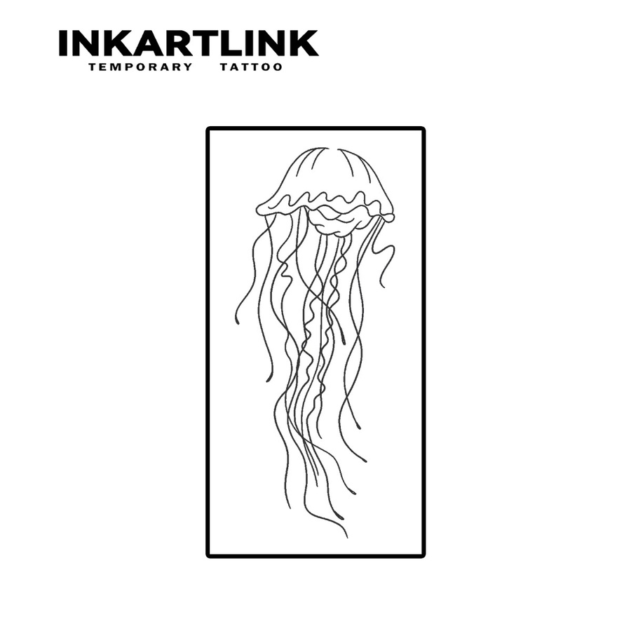 INKARTLINK Temporäres Quallen-Tattoo, wasserfest, semi-permanent - Bild 3