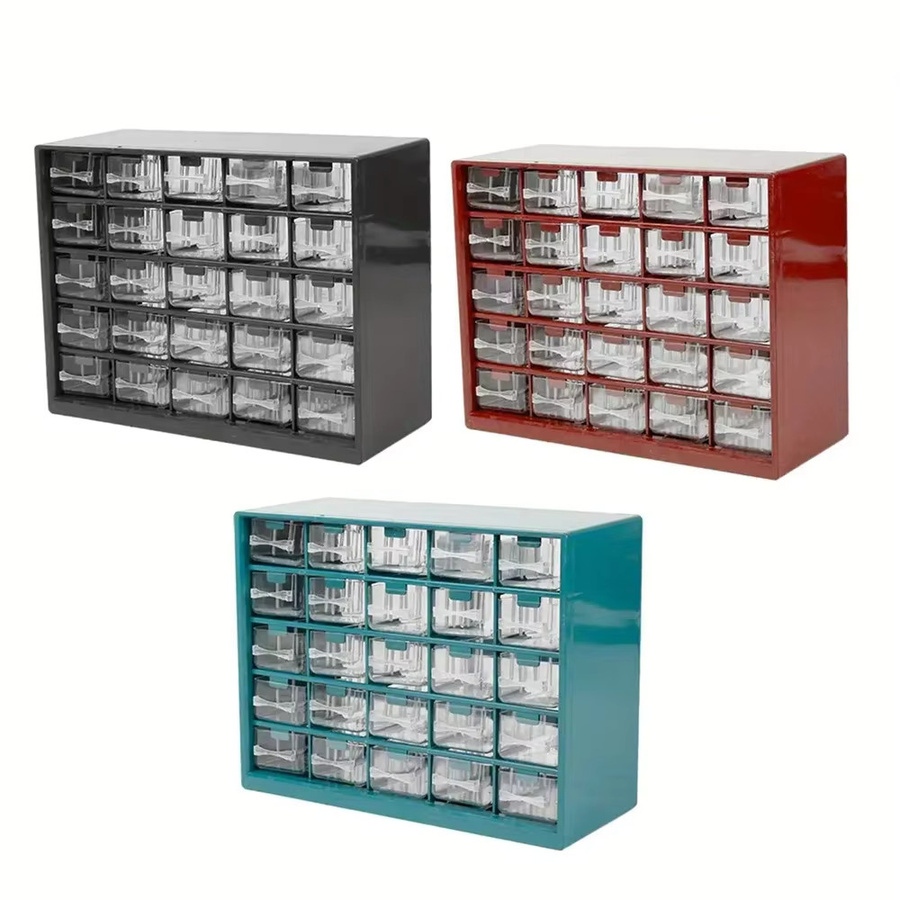 FNICEL 25-Fach Multifunktions-Schubladensystem zur Wandmontage in Grün für Schrauben, Komponenten und Elektronikteile, B/H/T: 29,0 x 25,0 x 22,5 cm - Bild 6