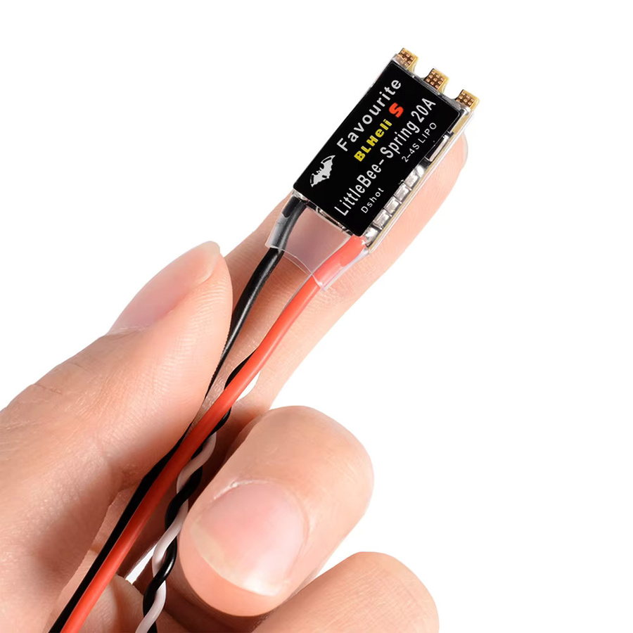 9imod FVT Little Bee ESC BLHeli_S Opto 20A/30A Geschwindigkeitsregler für RC FPV Drohnen in Schwarz - Bild 3