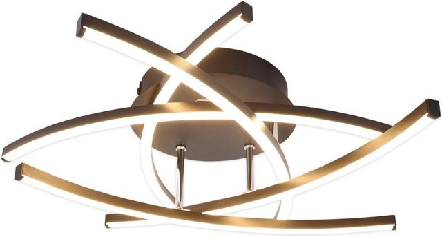 NETTLIFE LED Deckenleuchte aus Metall in Schwarz, dimmbar mit Fernbedienung und Timer, Durchmesser: 52 cm - Bild 1