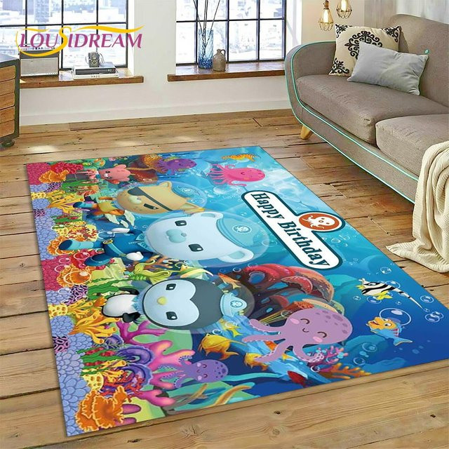 Karpetti Kinder Teppich Die Oktonauten Barnacles 3D Cartoon Motiv, rutschfest und waschbar, B/B: 60 x 90 cm, Mehrfarbig - Bild 1