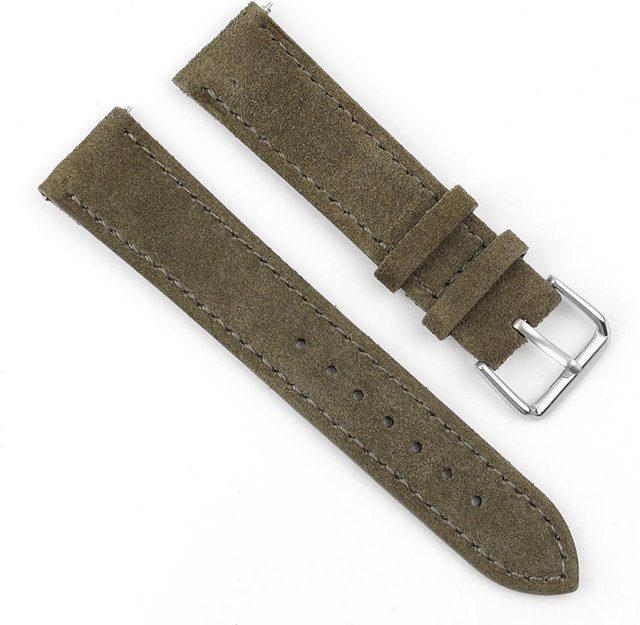 FashionFlair Uhrenarmband Wildleder, Rindsleder, grün, 20 mm, Unisex - Bild 1