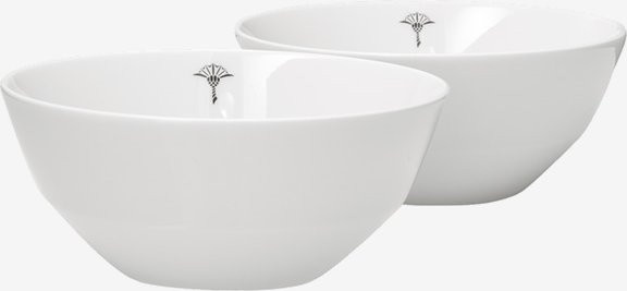 JOOP! Schale Single Cornflower aus Porzellan, 2er Set, Weiß, Floral - Bild 1