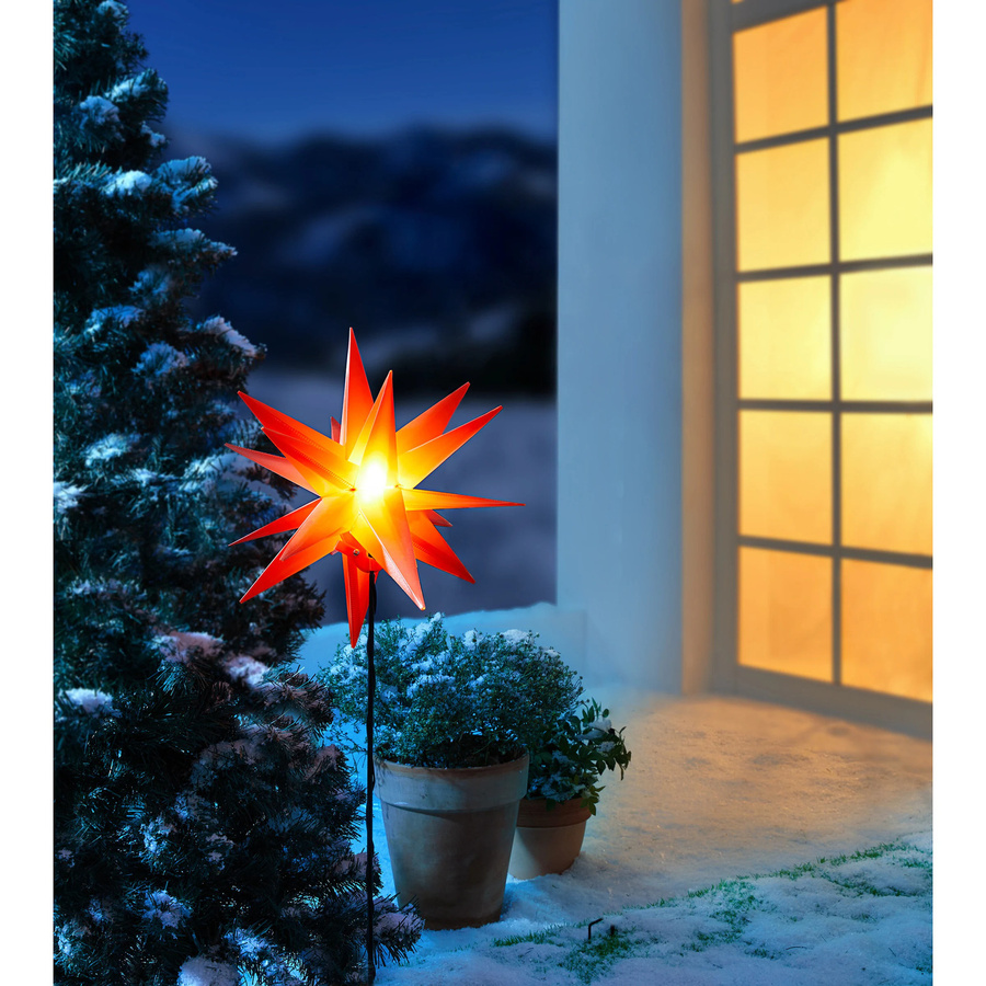 LED-Gartenstecker Stern von viva domo in Rot und Schwarz, 1 Stück - Bild 2