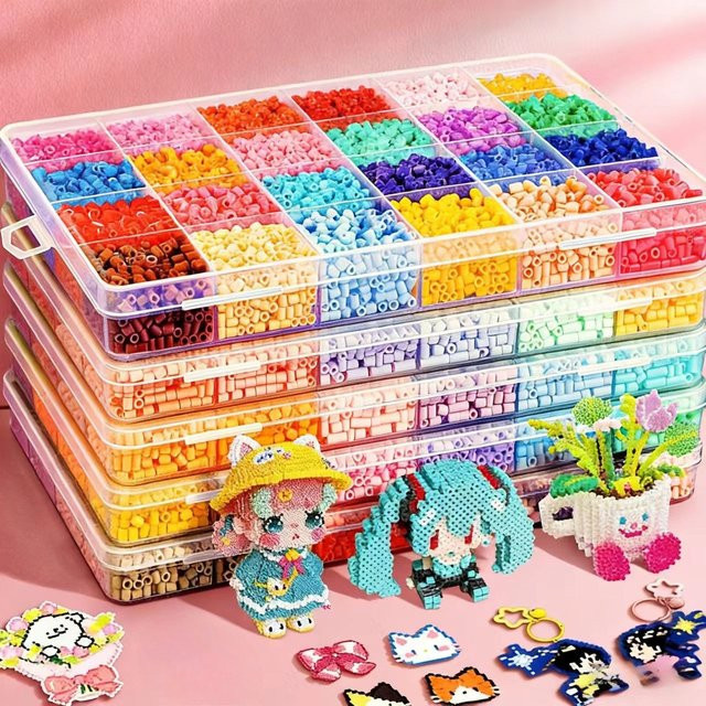 Hama Bügelperlen Bildungs-Set, 96 Farben, Bastelpuzzles - Bild 1