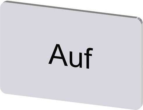 Siemens Bezeichnungsschild 3SU1900-0AD81-0AD0 in Silber und Weiß, 10 Stück - Bild 1