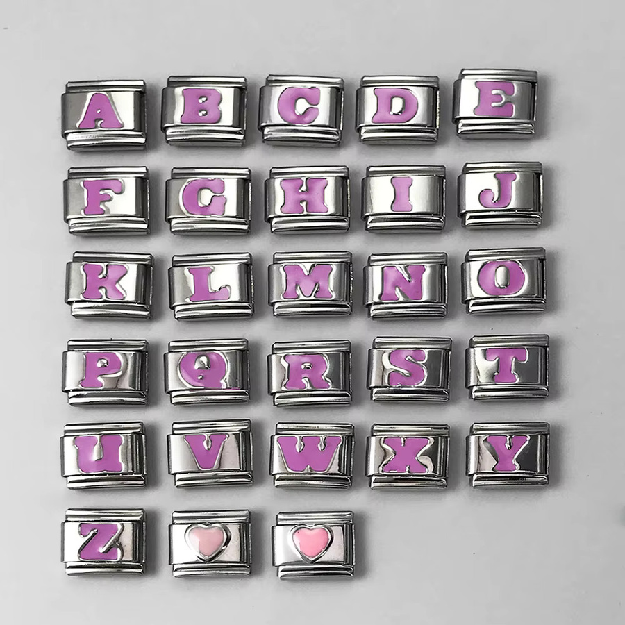 GEMOSA Armband, Edelstahl, Rosa, Buchstaben, Unisex - Bild 2