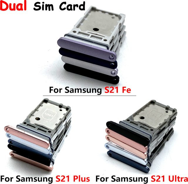 Samsung Dual-Card SIM Tray Halter für S21 FE, S21 Ultra und S21 Plus in Pink - Bild 1
