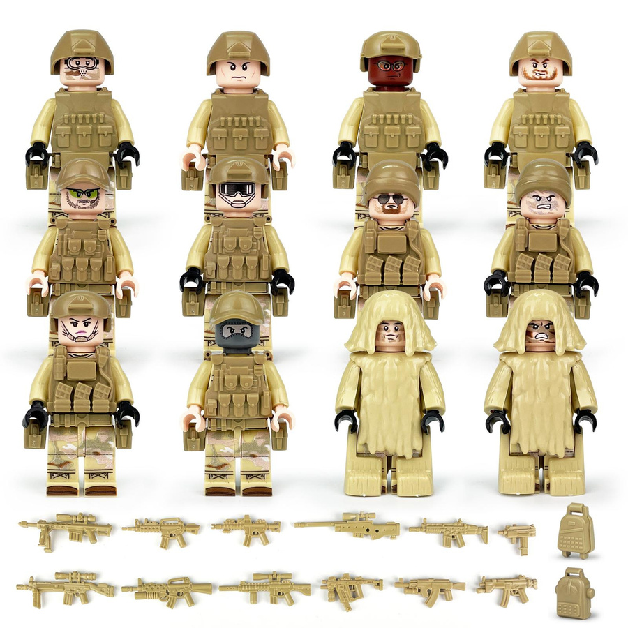 MagicMonkey City Polizei SWAT Marines Krieger Minifiguren 12-teiliges Set - Bild 2