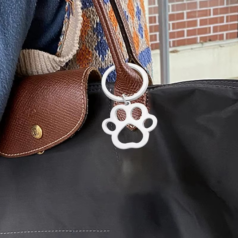 Charm-Anhänger Hundepfotenabdruck, Silber - Bild 2