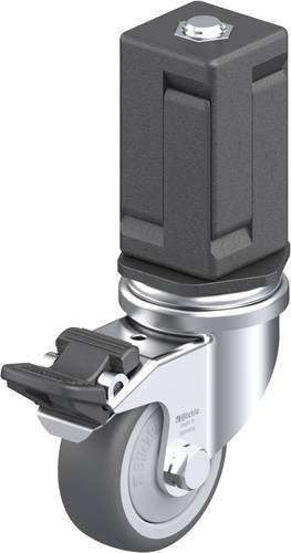 Blickle LRA-PATH 50KF-FI-EV07 Lenkrolle mit Feststeller in Grau und Silber, Rad-Durchmesser: 50 mm, Tragfähigkeit: 75 kg - Bild 1