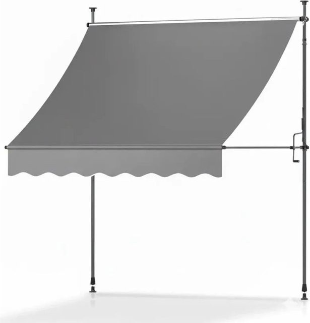 Sol Royal Klemmmarkise SolVision BM3 in Anthrazit mit Handkurbel, Breite: 200 cm - Bild 1