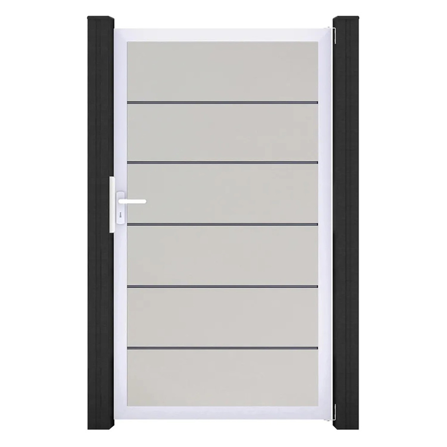 GroJa Tor Basicline 1-flg. Schmal Weiß B: 100 cm, H: 180 cm - Bild 2