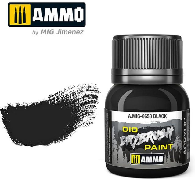 AMMO by MIG Jimenez Drybrush Black Brown - Bild 1