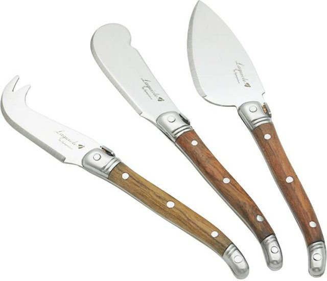 3-teiliges Laguiole Käsemesser-Set von Flyingcolors in Multicolour mit Edelstahl und rutschfestem Griff - Bild 1