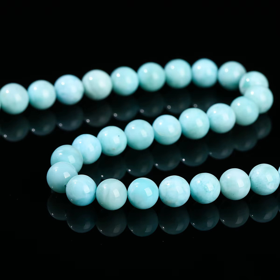 Larimar Perle, Naturstein, Runde Spacer, Unisex - Bild 4