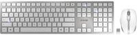 CHERRY DW 9100 SLIM Kabelloses Tastatur- und Maus-Set mit Bluetooth und 2.4 GHz, Scissor-Technologie, QWERTY US-Layout, Weiß/Silber - Bild 1