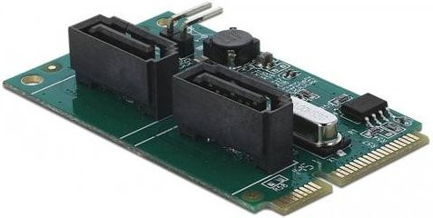 Delock 95264 RAID Speichercontroller Mini PCIe auf 2x SATA 6Gb/s - Bild 1
