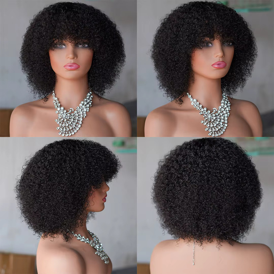 Charming Queen Afro-Perücke aus Echthaar mit Pony, Damen - Bild 2