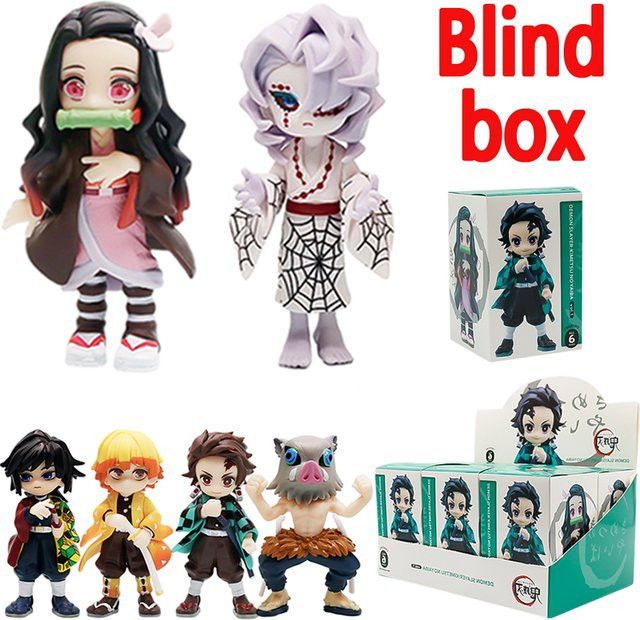 Bandai Anime Dämon Slayer Figur Tanjiro Kamado und Nezuko als PVC Modell Blind Box Statue - Bild 1
