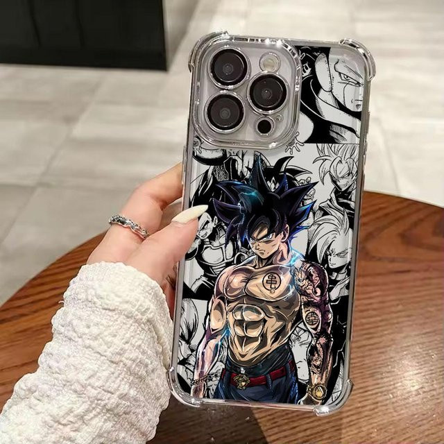 Goku Anime Dragon Balls Silikon Handyhülle für Apple iPhone 11 bis iPhone 17 Pro Max, Multicolor - Bild 1